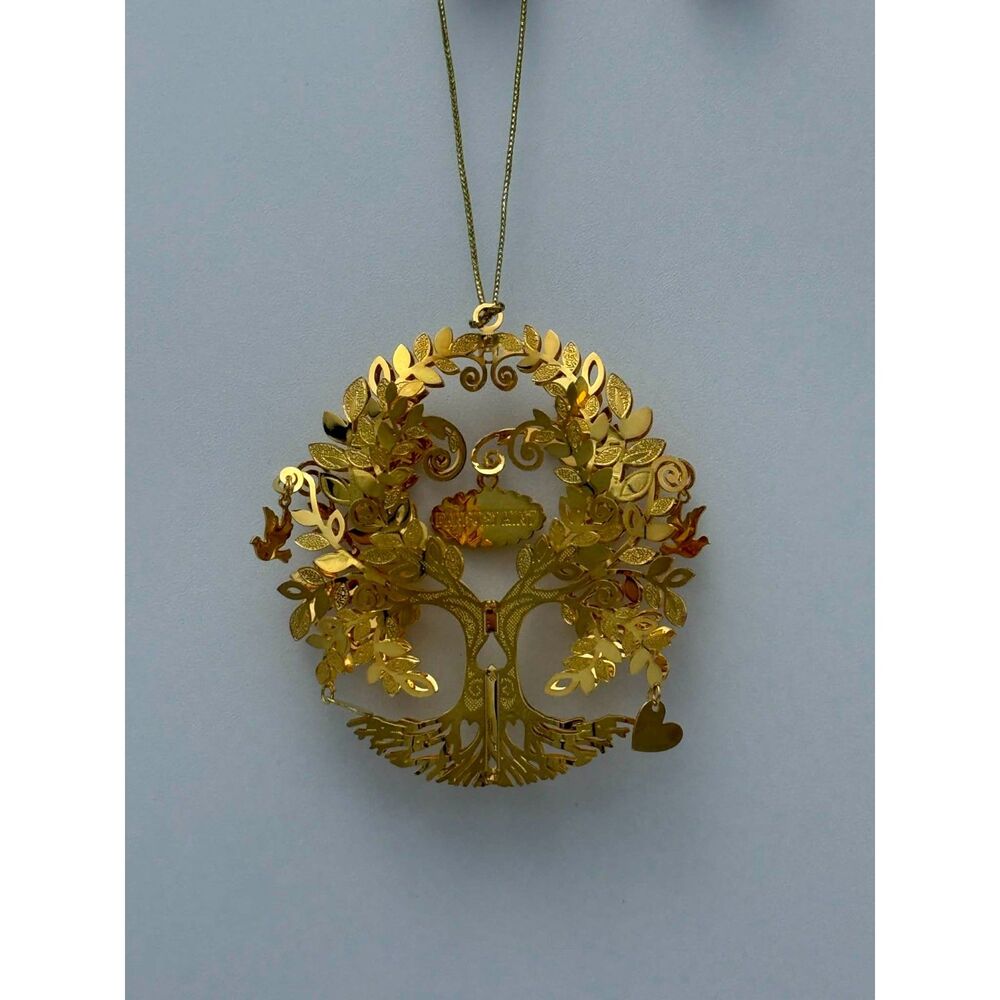 Danbury Mint 2017 Annual 23kt Gold Christmas Ornament Tree of Life with Box